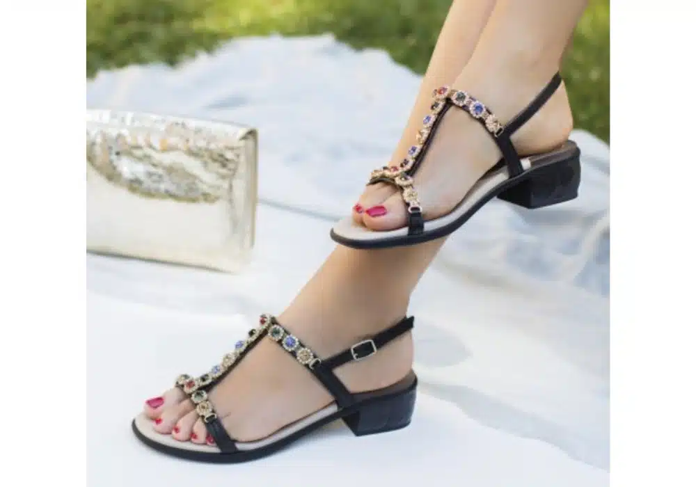 Sandale Floralie Noir Femme