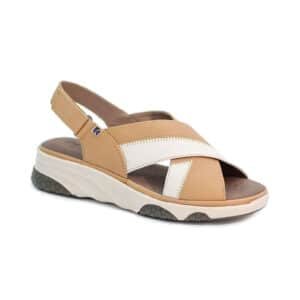 Sandale Flex & Go Natur Beige/Blanc