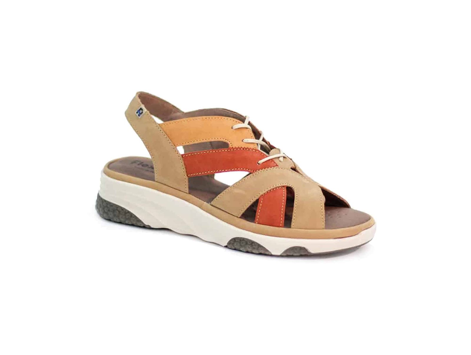 Sandale-Flex-&-Go-NUB-BeigevRouge