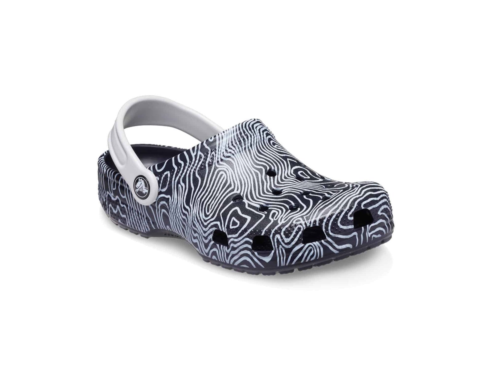 Sabot-Crocs-Classic-Topographic-Bleu
