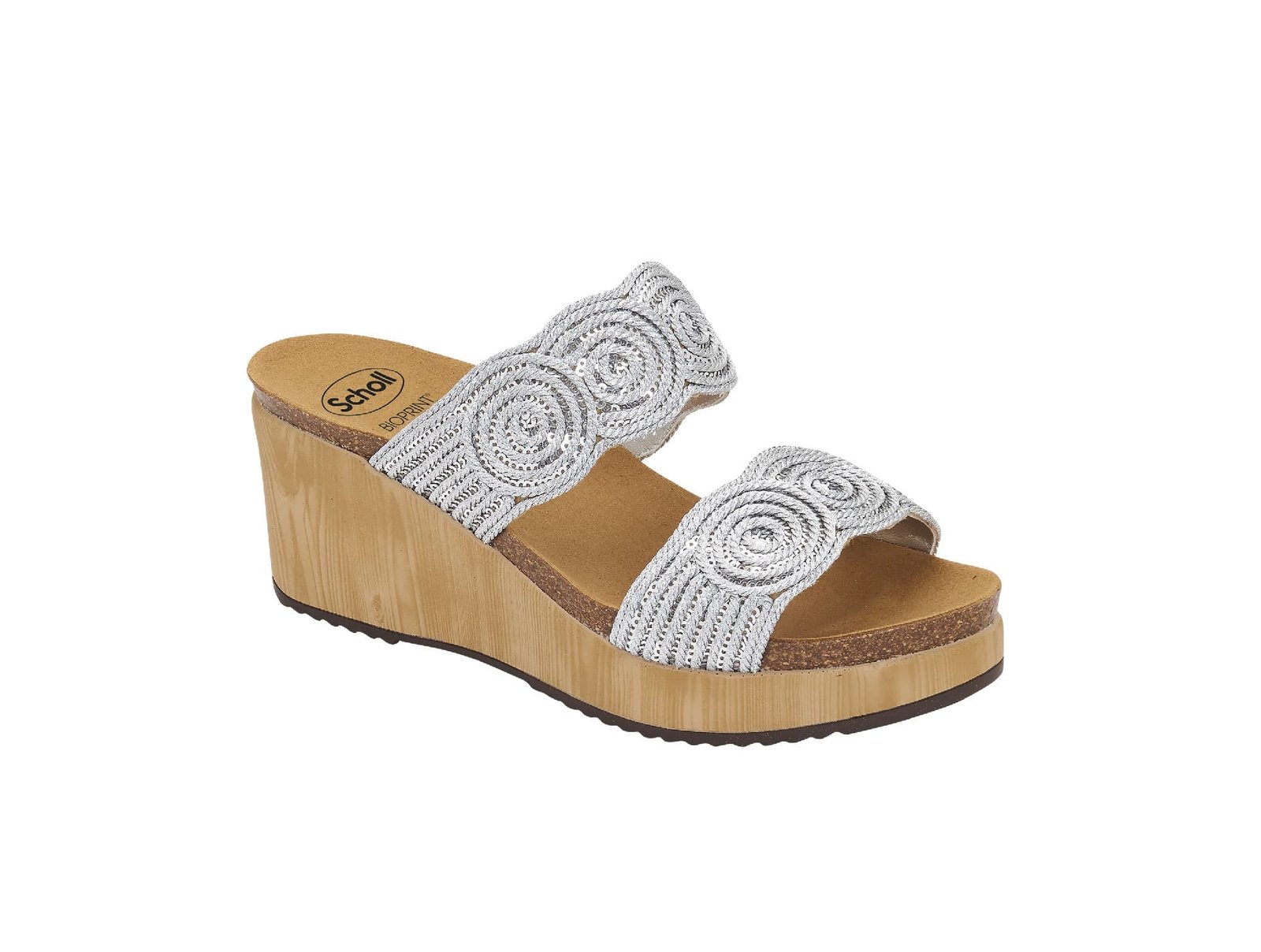 Sandale-Scholl-SABAUDIA-2-STRAPS-Argenté
