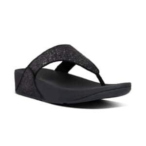 Tong-Lulu-Glitter-Toe-Noir