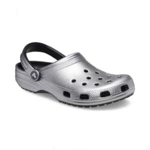 Sabot Crocs Classic Silver Metallic