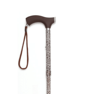 Canne réglable avec poignée ergonomique marron