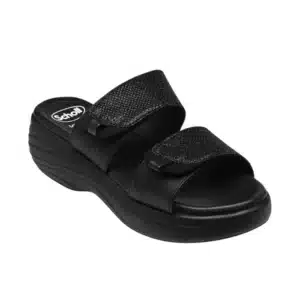 Sandale aura 2 straps Noir