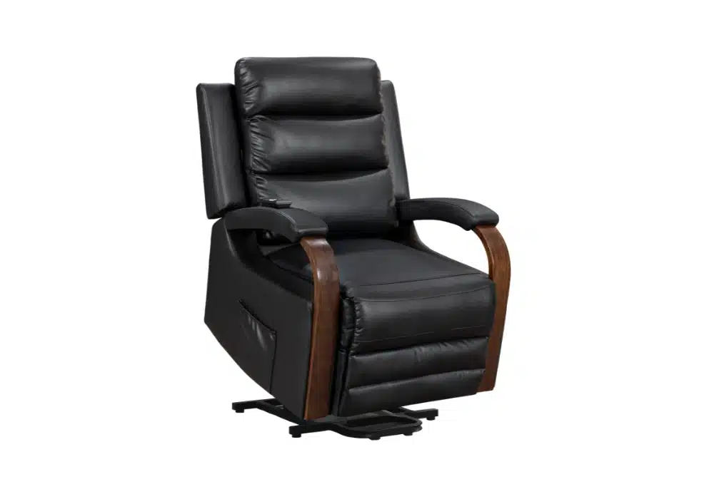 Fauteuil Releveur Électrique en Cuir Noir