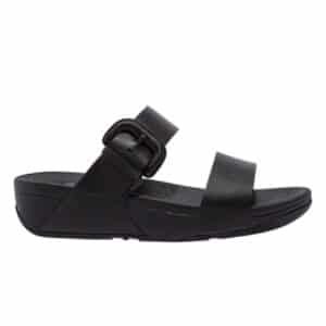 Sandale Lulu Slide En Cuir Noir (1)