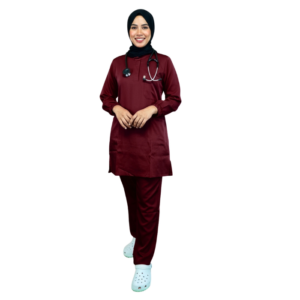 Ensemble Tunique et Pantalon Bordeaux (1)