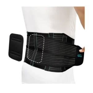 ceinture lombaire à double sangle et tissu aéré