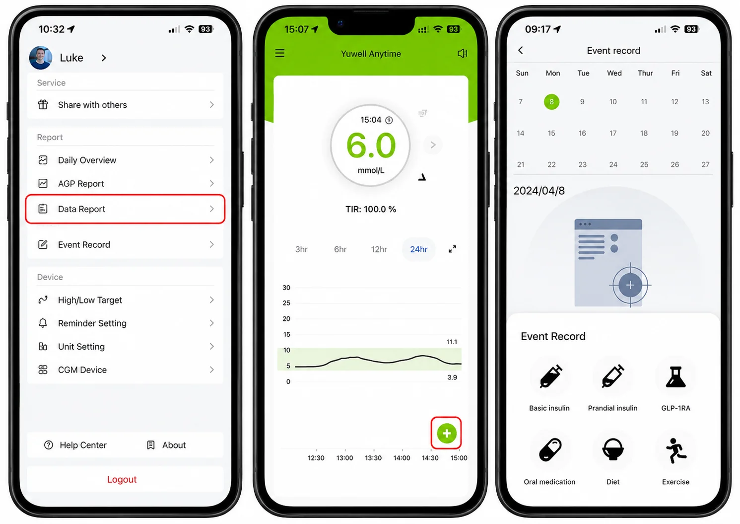Lecteur de glycemie en continue Connecte CGM ANYTIME 13