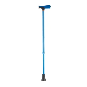 Canne de marche souple avec poignée Bleu