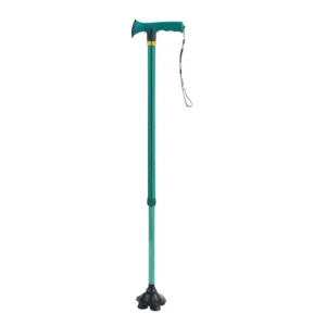 Canne de marche avec poignée verte